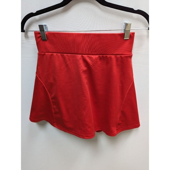 Werena Red Pleated Tennis Skort with Zipper Pocket - Picture 1 of 2